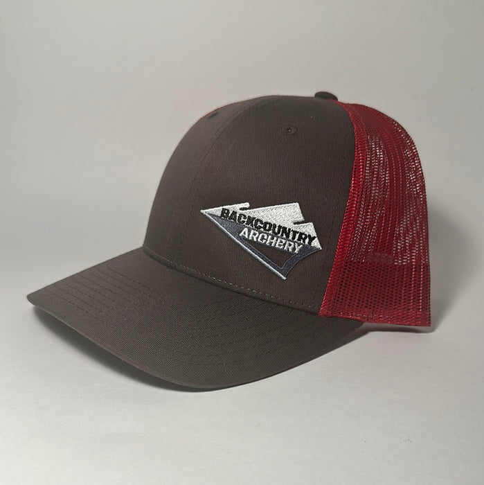 Hat - Coffee/Claret - White, Gray & Black Logo - 115