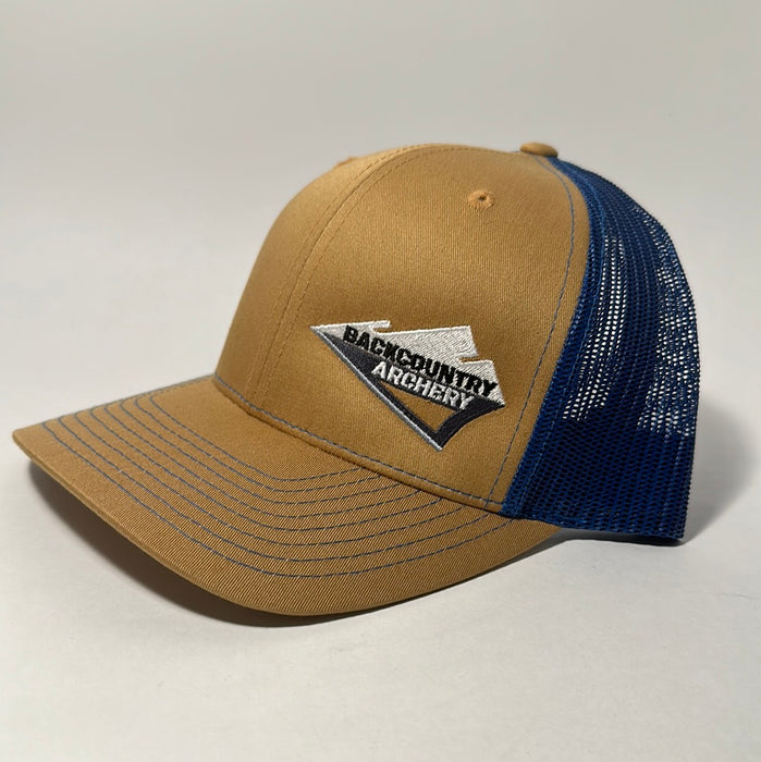 Hat - Biscuit/True Blue - White, Gray & Black Logo - 112