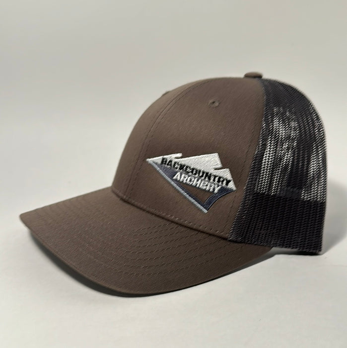 Hat - Chocolate Chip/Gray-Brown - White, Gray & Black Logo - 115 Small