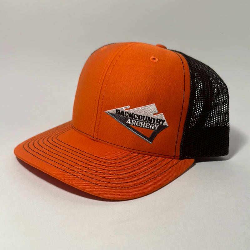 Hat - Orange/Black - White, Gray & Black Logo - 112