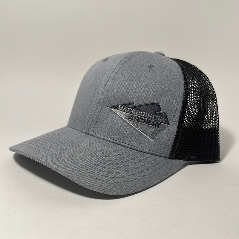 Hat - Heather/Black - Stealth Logo - 115