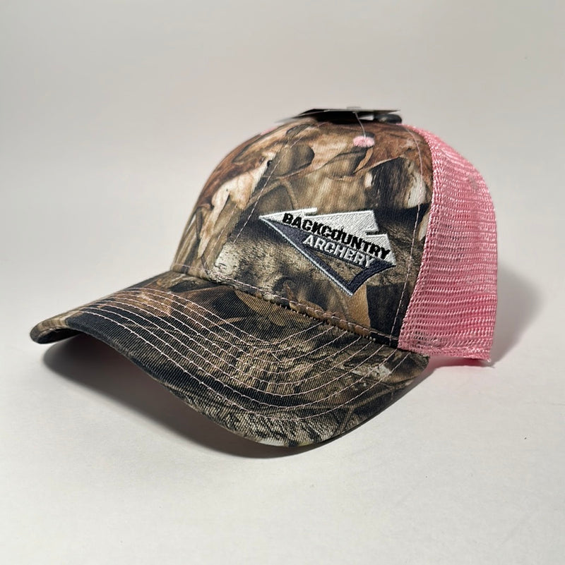 Hat - Hybricam Grey Bark/Pink - White, Gray & Black Logo - 226
