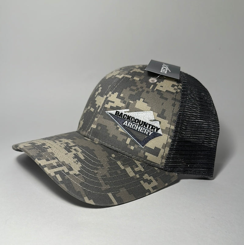 Hat - Universal Digital Camo - White, Gray & Black Logo - 218