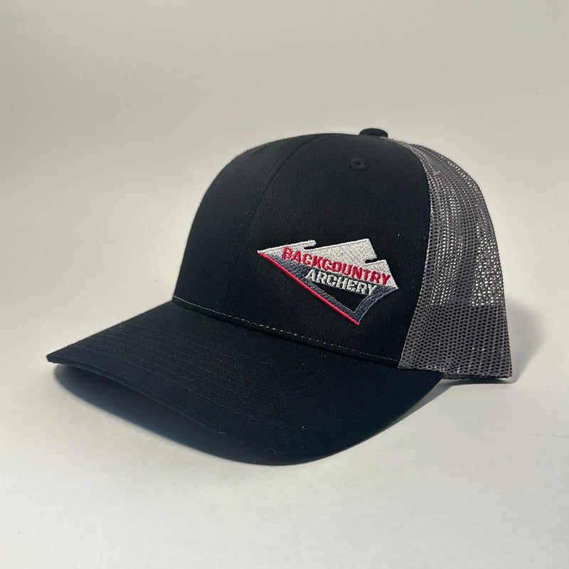 Hat - Black/Charcoal - Fuchsia, White & Gray Logo - 115