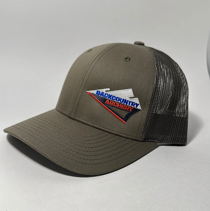 Hat - Loden/Loden - Red, White & Blue Logo - 115