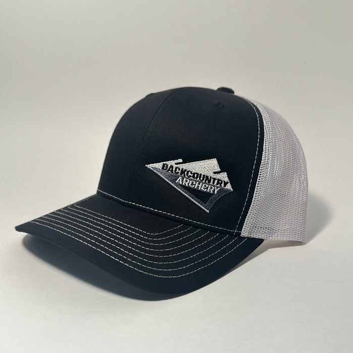 Hat - Black/White - White, Gray & Black Logo - 112