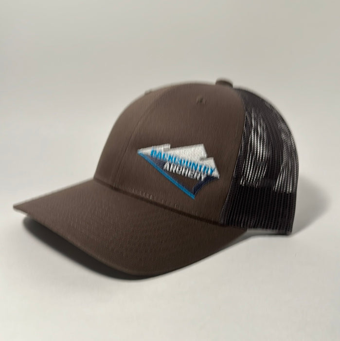 Hat - Chocolate Chip/Gray-Brown - Alexis Blue, White & Gray Logo - 115