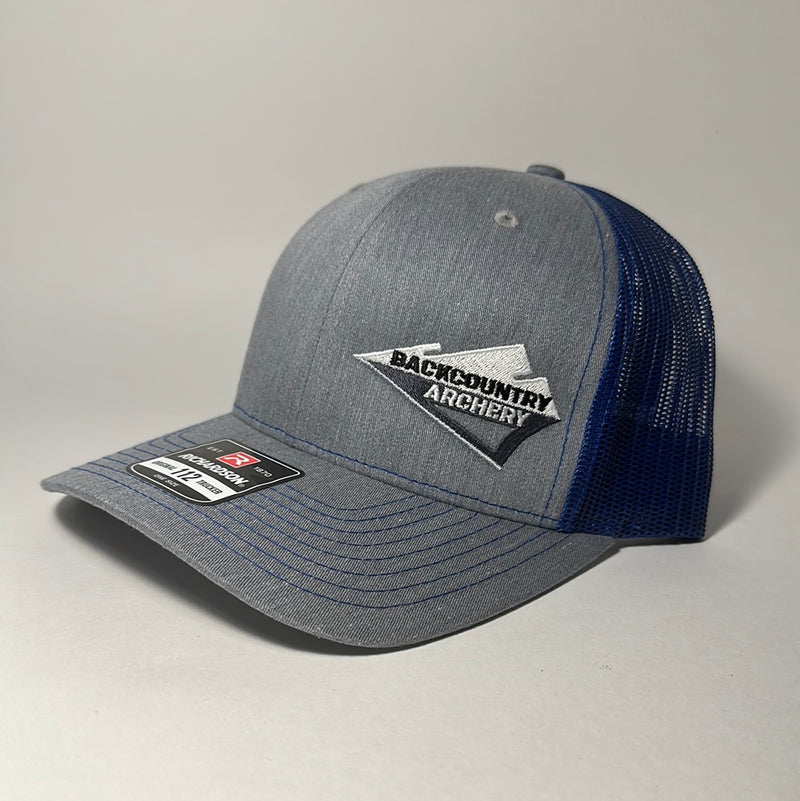 Hat - Heather/Royal - White, Gray & Black Logo - 112