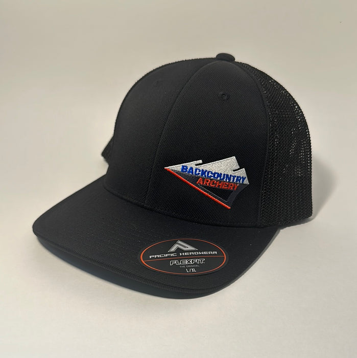 Hat - Black/Black - Red, White & Blue Logo - 404M