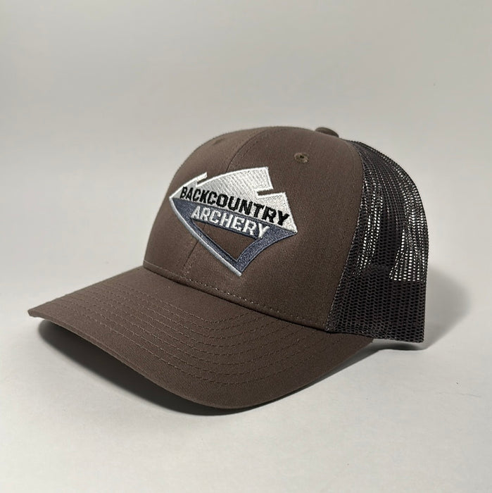 Hat - Chocolate Chip/Gray-Brown - White, Gray & Black Large Logo - 115 Small