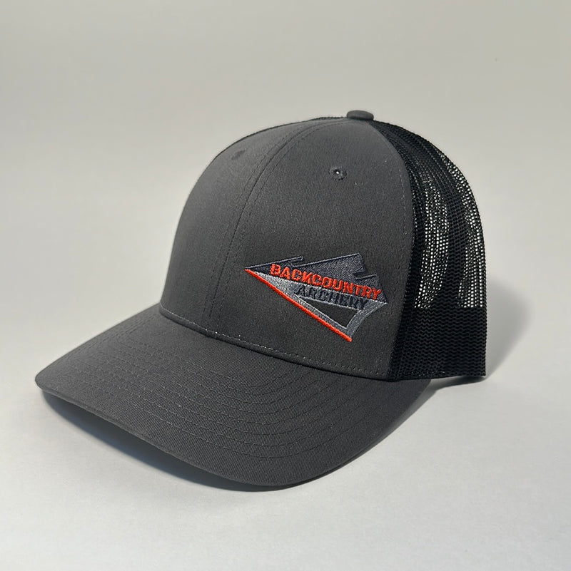 Hat - Gray/Black - Red, Gray & Black Logo - 115
