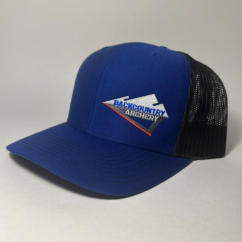Hat - Royal/Black - Red, White & Blue Logo - 112