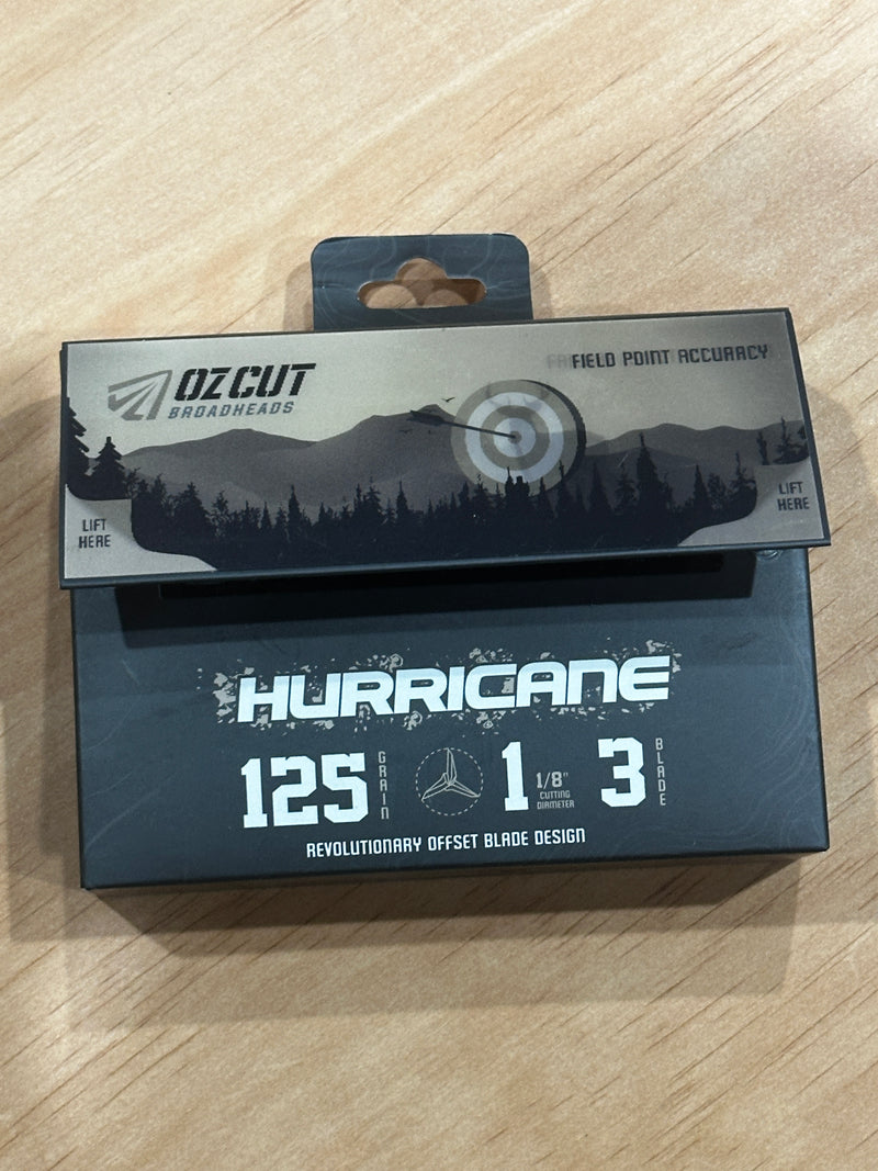 Hurricane 125 grain 3 Blade Broadheads