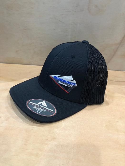 Hat - Black/Black - Red, White & Blue Logo - 404M