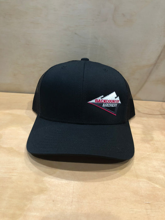 Hat - Black/Black - Fuchsia, White & Gray Logo - 112