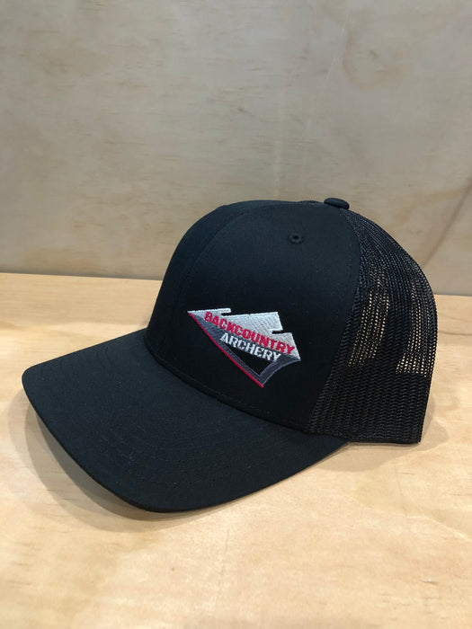 Hat - Black/Black - Fuchsia, White & Gray Logo - 112