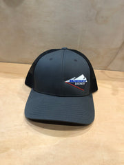 Hat - Charcoal/Black - Red, White & Blue Logo - 115