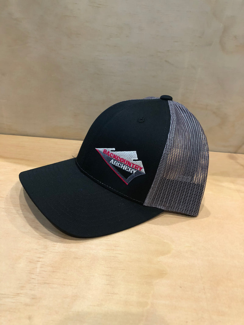 Hat - Black/Charcoal - Fuchsia, White & Gray Logo - 115