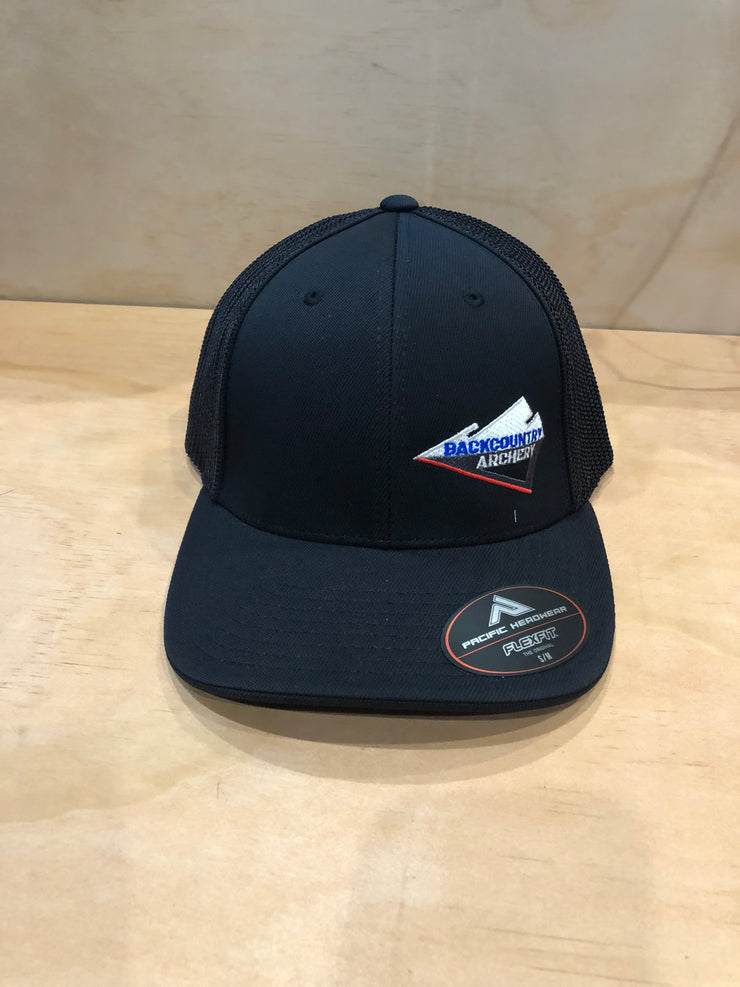 Hat - Black/Black - Red, White & Blue Logo - 404M